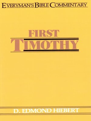 cover image of First Timothy- Everyman's Bible Commentary